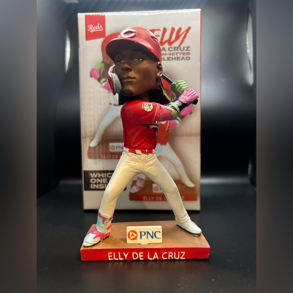 Elly De La Cruz switch hitter Bobblehead red  jersey 2025 SGA
